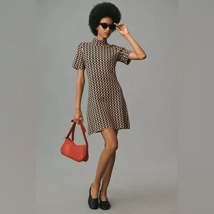The Nina Short Sleeve Mock Neck Knit Dress New with Tags